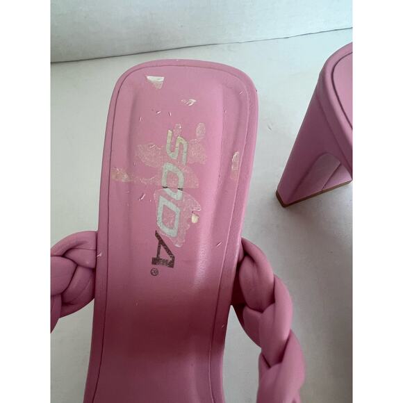 NWOT SODA Braided Strap Square Toe Sandal Pink
Vegan Leather Dressy High Heels 7 - Picture 13 of 16